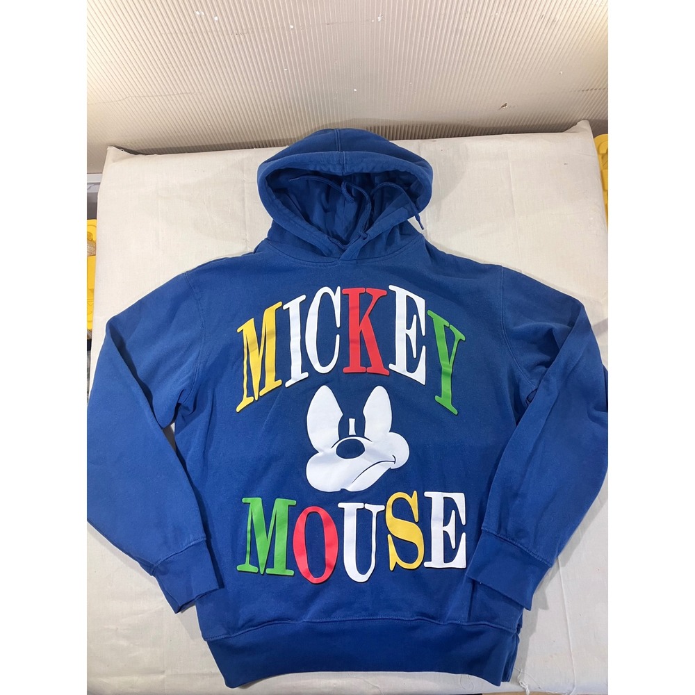 Disney Mickey Mouse‎ Blue Hooded Sweatshirt Hoodie MD/M Fleece Pullover